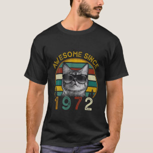 50. Tag Vintage Katze 50 Jahre Phantastisch seit T-Shirt