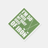 50 tägliche Dosis Eisen Golfer Party Napkins Serviette (Ecke)