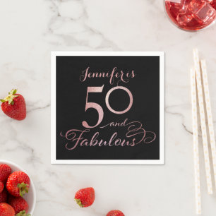 50 tolle Rose Gold Geburtstagsparty Serviette