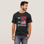 50 Trinidad & Tobago 50 US-amerikanische Flagge Pr T-Shirt (Vorne ganz)