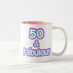 50 u. fabelhafte Geburtstags-Geschenke Zweifarbige Tasse