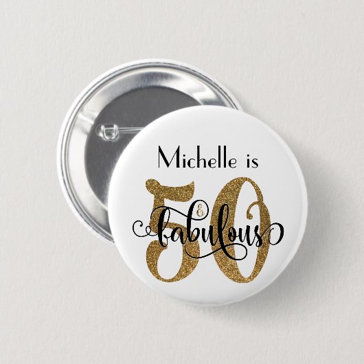 50 u. fabelhafter button (Vorne & Hinten)