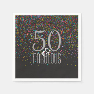 50 u. fabelhafter Confetti punktiert eleganten 50. Serviette