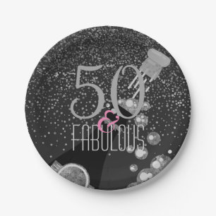 50 u. fabelhafter eleganter 50. Geburtstag Pappteller