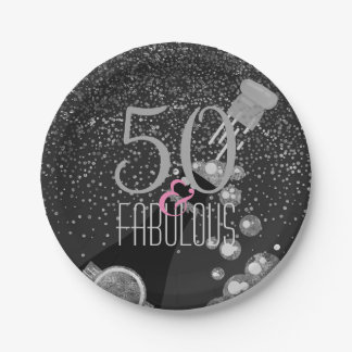 50 u. fabelhafter eleganter 50. Geburtstag Pappteller