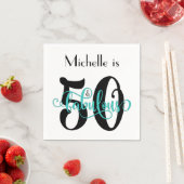 50 u. fabelhafter Schwarz-und Serviette (Beispiel)