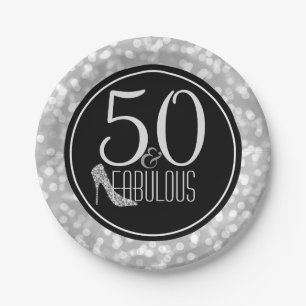 50 u. fabelhaftes   schwarzes Silber-50. Pappteller