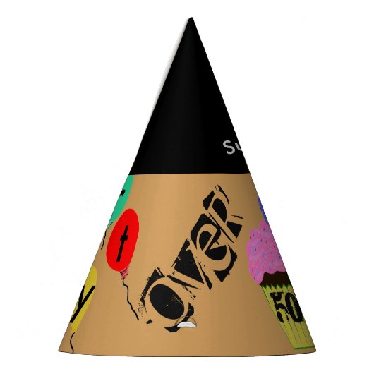 50. Über den Hügel-personalisierten Partyhütchen (Links)