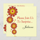 50. überraschende Party Einladungen (Vorne/Hinten)