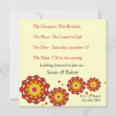 50. überraschende Party Einladungen (Rückseite)