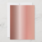 50. Überraschung Geburtstag Rose Gold Glitzer Trop Einladung (Rückseite)