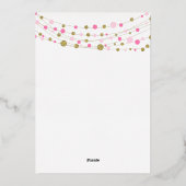 50. Überraschung Geburtstagsparty Einladung elegan (Rückseite)