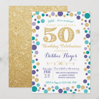 50. Überraschungs-Geburtstags-Party Einladung