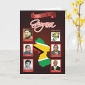 50. Unabhängigkeitsjahr in Guyana Karte (Gelbe Blume)