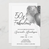 50. und 50. Geburtstagsfeier Einladung (Vorne/Hinten)