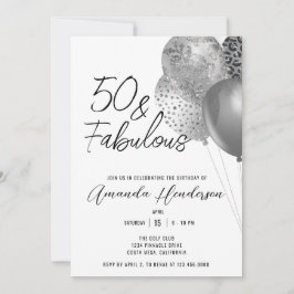 50. und 50. Geburtstagsfeier Einladung