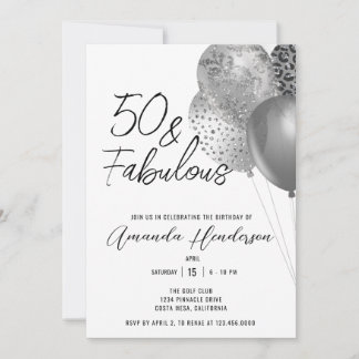 50. und 50. Geburtstagsfeier Einladung