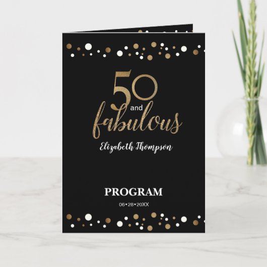 50 und das fabelhafte 50. Geburtstagsprogramm Programm (Vorderseite)