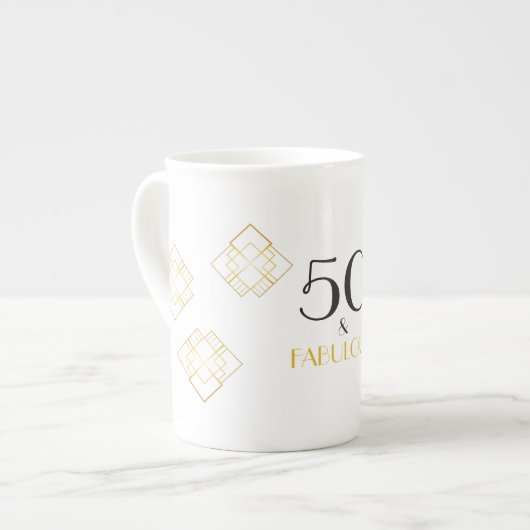 50 und das fabelhafte Art Deco Porzellantasse (Vorderseite Links)