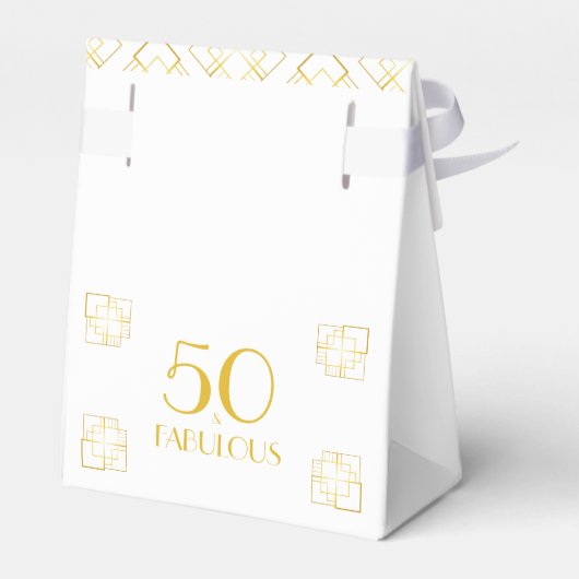 50 und das fabelhafte Art Déco-Stil in Weiß und Go Geschenkschachtel (Rückseite)