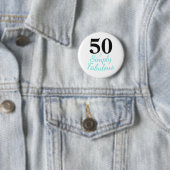 50 und einfach fabelhafter Geburtstag Button (Beispiel)