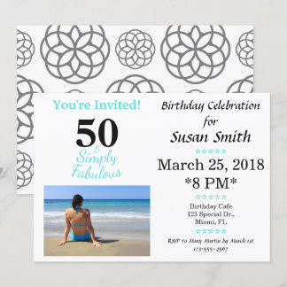 50 und einfach fantastische Geburtstagseinladung Einladung