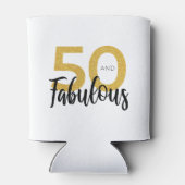 50 und Fab 50. Geburtstagspartei Custom Dosenkühler (Rückseite)