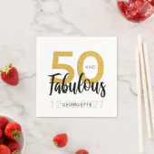 50 und Fab Birthday Script Party Paper Serviette (Beispiel)