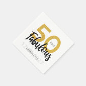 50 und Fab Birthday Script Party Paper Serviette (Ecke)