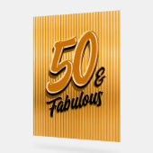 50 und Fabelhaft Acryl-Schild Acrylschild (Winkel)