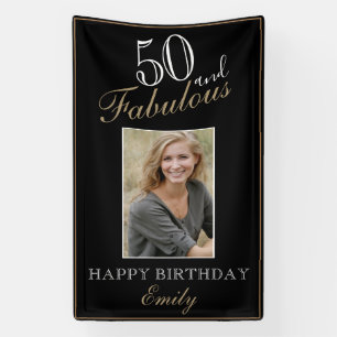 50 und Fabelhaft Elegant 50. Geburtstag Foto Banner