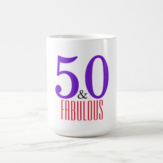 50 und fabelhaft | Eleganter Geburtstag Kaffeetasse (Mittel)