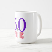 50 und fabelhaft | Eleganter Geburtstag Kaffeetasse (VorderseiteRechts)
