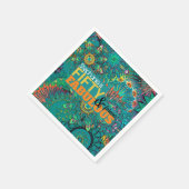 50 und fabelhaft farbenfroh blau Bohemisch Serviette (Ecke)