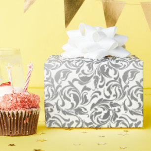 50 und Fabelhaft Faux Silber Verzierte Geburtstags Geschenkpapier
