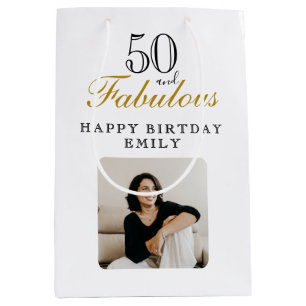 50 und Fabelhaft Foto 50. Geburtstag Mittlere Geschenktüte