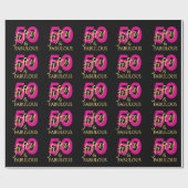 50 und Fabelhaft Fünfzigster Geburtstag Geschenkpapier (Flach)