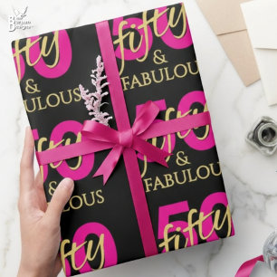 50 und Fabelhaft Fünfzigster Geburtstag Geschenkpapier