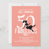 50 und fabelhaft Geburtstag Moderne Cocktails Peac Einladung (Vorderseite)