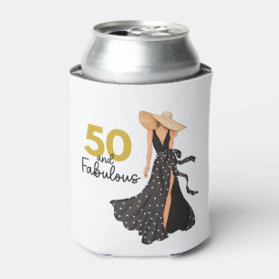 50 und Fabelhaft gold und schwarz Kühler Dosenkühler