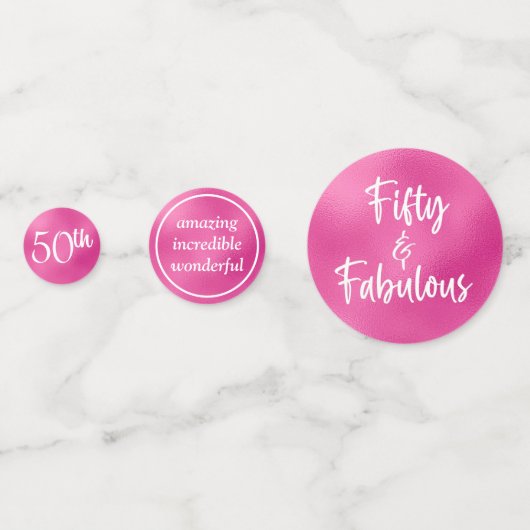 50 und fabelhaft konfetti (Vorderseiten)