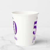 50 und fabelhaft Lila Pappbecher (Rechts)