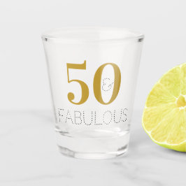 50 und fabelhaft | Modern Gold Birthday Party Fee Schnapsglas