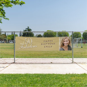 50 und Fabelhaft Moderne 50. Geburtstagsfoto Banner