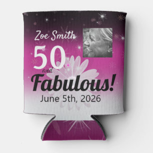 50 und fabelhaft, rosa Schwarz-weiß, mit Tageslich Dosenkühler