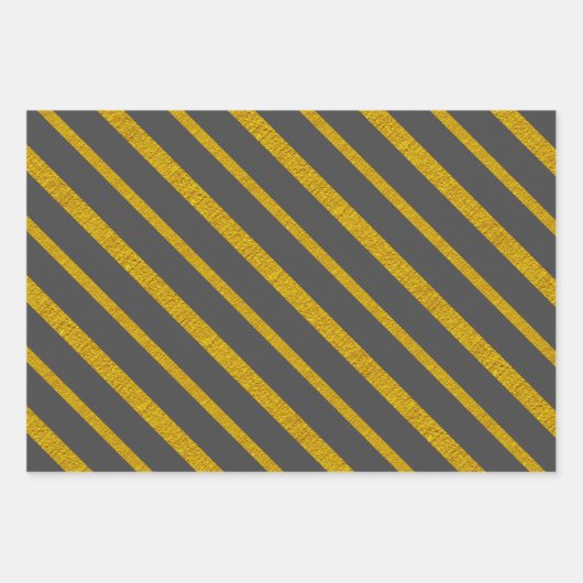 50 und fabelhaft Schwarz-weiß Grau und Gold Geschenkpapier Set (Vorderseite 3)