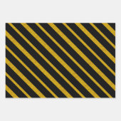 50 und fabelhaft Schwarz-weiß Grau und Gold Geschenkpapier Set (Vorderseite)