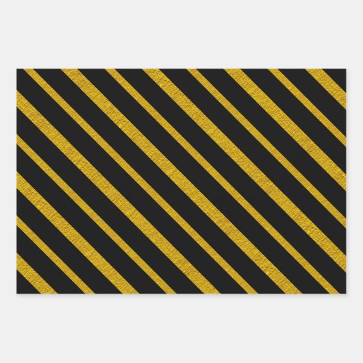 50 und fabelhaft Schwarz-weiß Grau und Gold Geschenkpapier Set (Vorderseite)