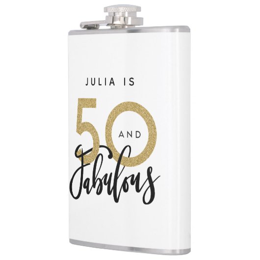 50 und fabelhaft stilvoller Geburtstag Flachmann