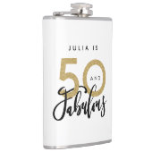 50 und fabelhaft stilvoller Geburtstag Flachmann (Rechts)